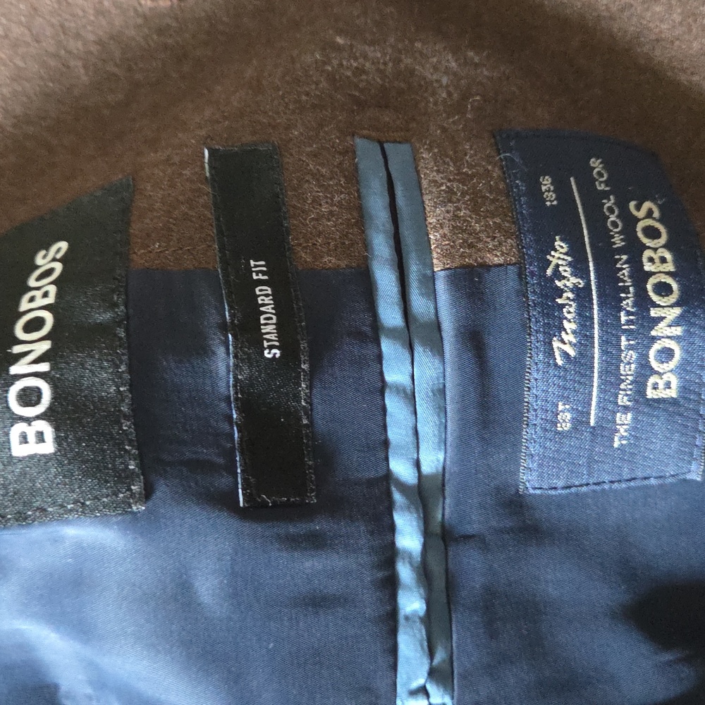 Bonobos Italian Wool 42r Standard Fit Blazer Brown - Picture 7 of 8